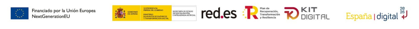 Logotip del Programa Kit Digital, iniciativa del Govern d'Espanya cofinançada per fons Next Generation EU